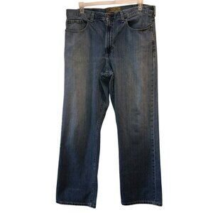 Old Navy Denim Mens 38 x 34 (Actual 37 x 32) Blue Loose Fit Straight Leg Jeans